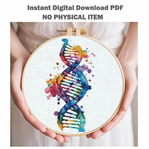 Anatomy Cross Stitch Bundle PDF, Watercolor Skeleton Embroidery Patterns, Gothic Medical Counted Cross Stitch Set, Medical Embroidery Set - NuttyHappyHobby