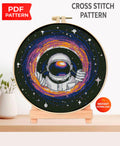 Astronaut Cross Stitch Pattern PDF, Galaxy Space Embroidery Design, Cosmic Astronaut Cross Stitch Chart, Sci - Fi Needlework, Instant Download - NuttyHappyHobby