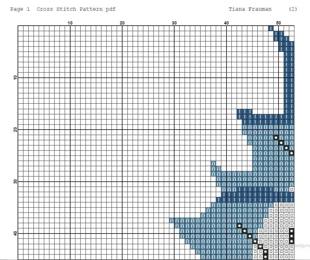 Blue Leaf Cross Stitch Pattern PDF, Moon Night Landscape Embroidery Design, Tree Silhouette Nature Cross Stitch, Modern Forest Art, Download - NuttyHappyHobby