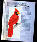 Bookmark, Cardinal Bird Cross Stitch Pattern PDF, Red Cardinal Embroidery Design, Nature Bird Needlepoint Chart, Winter Bird Cross Stitch - NuttyHappyHobby