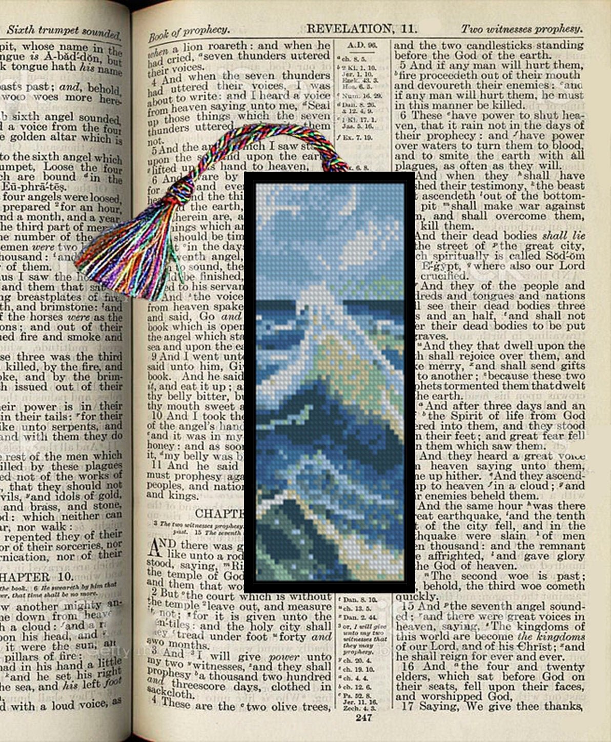 Bookmark, Japanese Wave Cross Stitch Pattern PDF, Great Wave Bookmark Embroidery Design, Ocean Landscape Mini Cross Stitch Digital Download - NuttyHappyHobby