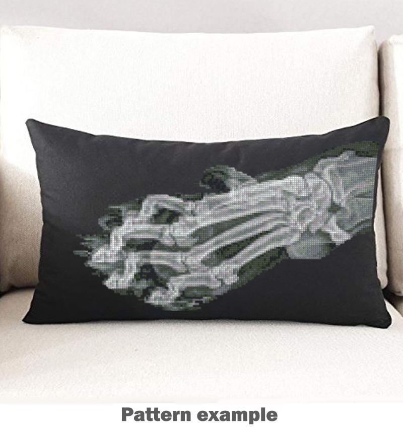 Cat Paw X - Ray Cross Stitch Pattern PDF, Anatomical Feline Skeleton Embroidery Chart, Radiology Style Pet Anatomy Art, Veterinary Gift - NuttyHappyHobby