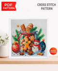 Christmas cross stitch pattern Snowman cross stitch Snow Globe cross stitch Christmas tree ornament Holiday decor Advent calendar embroidery - NuttyHappyHobby