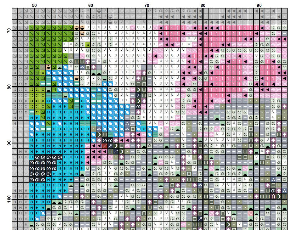 Colorful Brain Anatomy Cross Stitch Pattern PDF, Neuroscience Embroidery Design, Psychology Gift, Medical Wall Art Download - NuttyHappyHobby