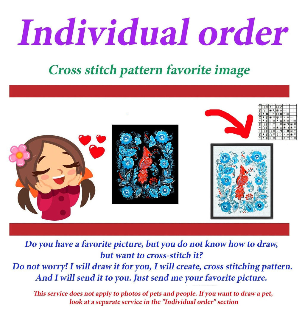 Custom Cross Stitch Pattern From Image, Personalized Embroidery Pattern PDF, Turn Your Favorite Image Into Cross Stitch Design - NuttyHappyHobby
