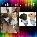 Custom Two Pets Cross Stitch Pattern From Photo, Personalized Dog Portrait Embroidery PDF, Double Pet Portrait Cross Stitch Design, cat - NuttyHappyHobby