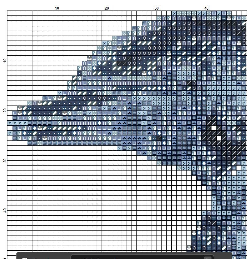 Dolphin Skeleton Cross Stitch Pattern PDF, X Ray Marine Animal Anatomy Embroidery Design, Gothic Ocean Wall Art Download - NuttyHappyHobby