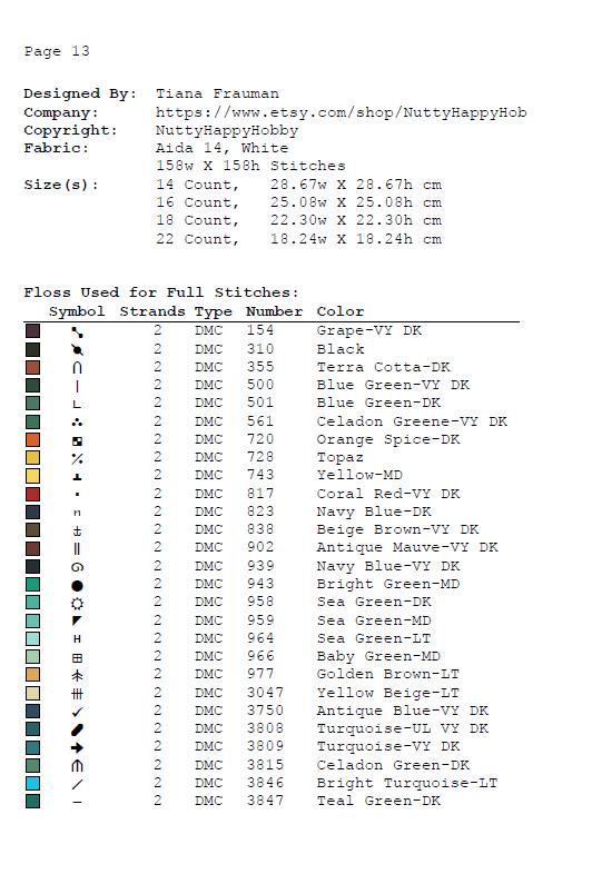 Fantasy Dragon Cross Stitch Pattern PDF, Dragon Embroidery Chart, Modern Counted Cross Stitch Download, Magical Counted Cross Stitch Chart - NuttyHappyHobby