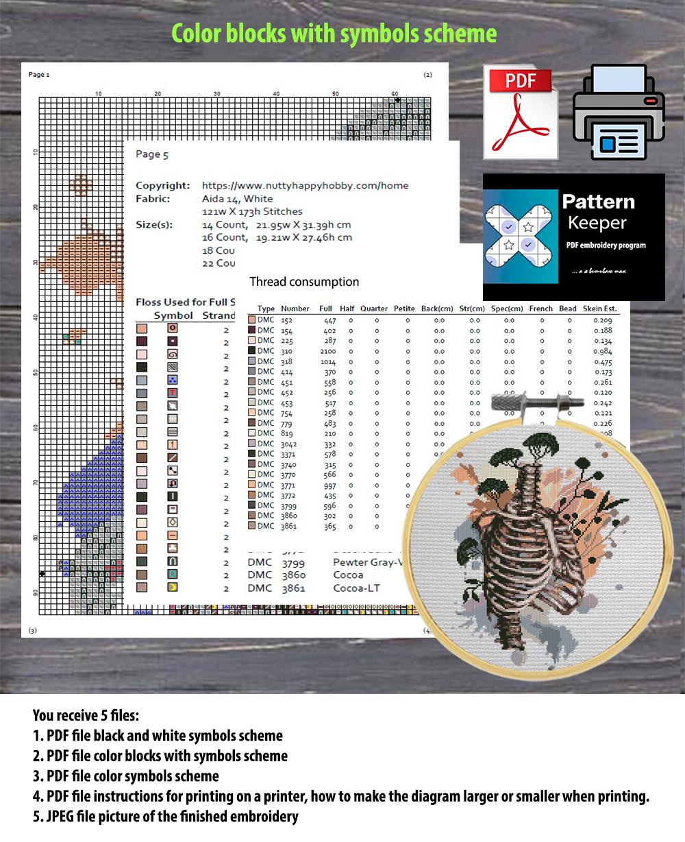 Fantasy Library Cross Stitch Pattern PDF, Magic Book Library Embroidery Design, Book Lover Cross Stitch, Magical Reading Stitch Download - NuttyHappyHobby