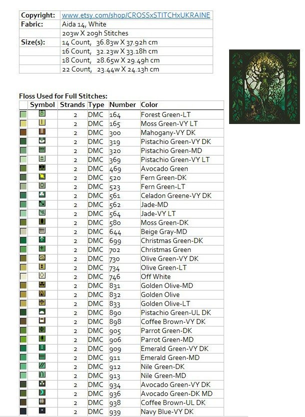 Forest Goddess Cross Stitch Pattern PDF, Tree Spirit Fantasy Embroidery Design, Magical Nature Woman Cross Stitch Digital Download pdf - NuttyHappyHobby
