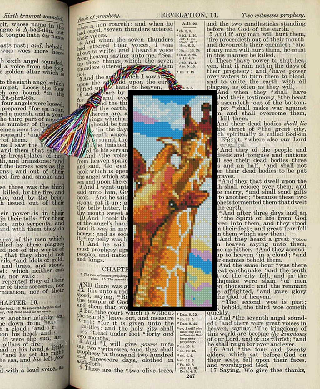 Giraffe Bookmark Cross Stitch Pattern PDF, Cute Giraffe Embroidery Design, Animal Bookmark Pattern, Book Lover Gift, Mini Cross Stitch pdf - NuttyHappyHobby