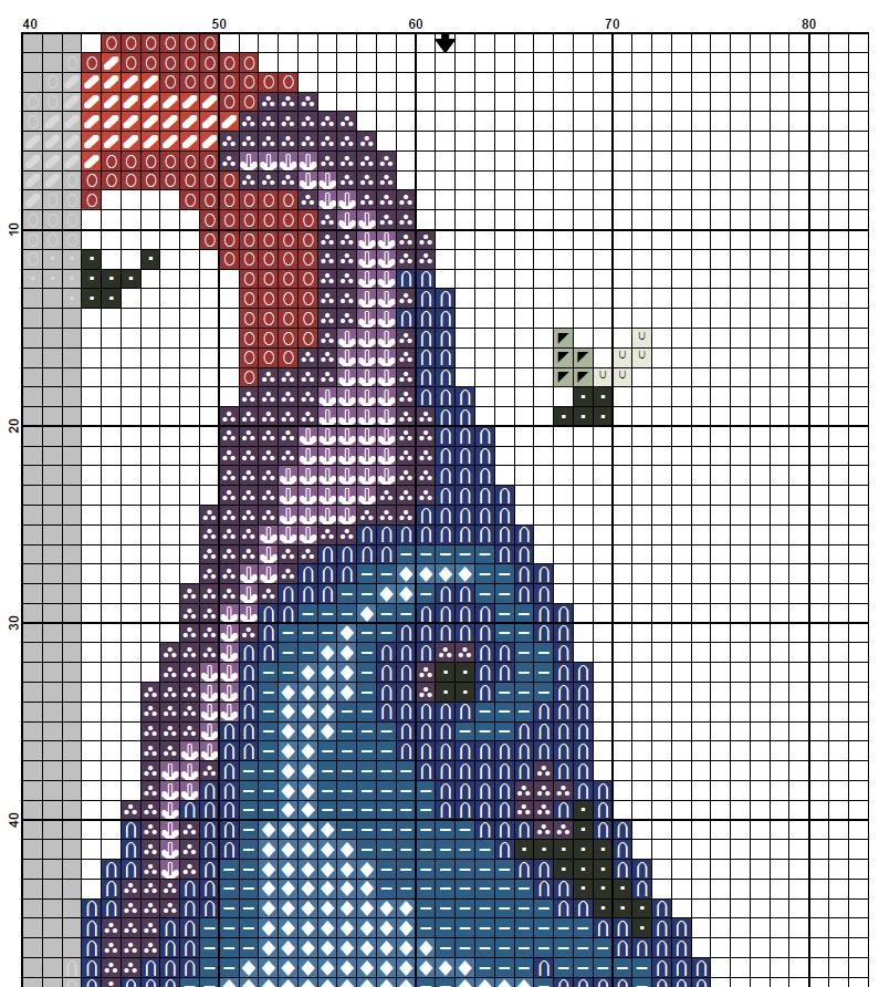 Gnome Cross Stitch Pattern PDF, Fantasy Garden Gnome Embroidery Design, Cute Nordic Gnome Needlework Chart, Whimsical Cross Stitch pattern - NuttyHappyHobby