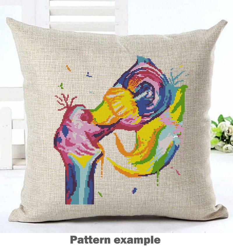 Hip Joint Anatomy Cross Stitch Pattern PDF, Colorful Pelvis Embroidery Chart, Medical Illustration Needlepoint, Orthopedic Art, Download - NuttyHappyHobby