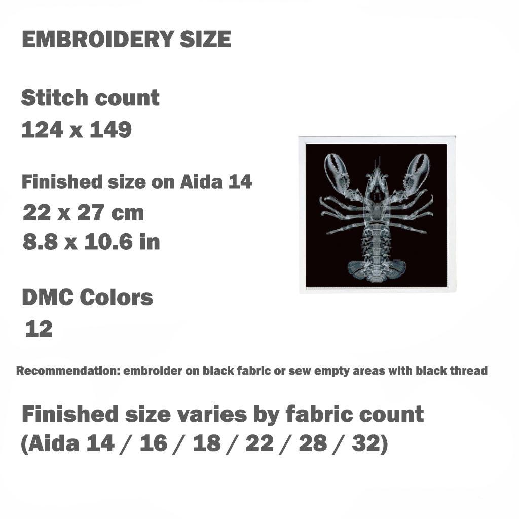 Marine Animal X Ray Cross Stitch Pattern Set PDF, Lobster Dolphin Whale Skeleton Anatomy Embroidery Design, Ocean Science Wall Art Bundle - NuttyHappyHobby