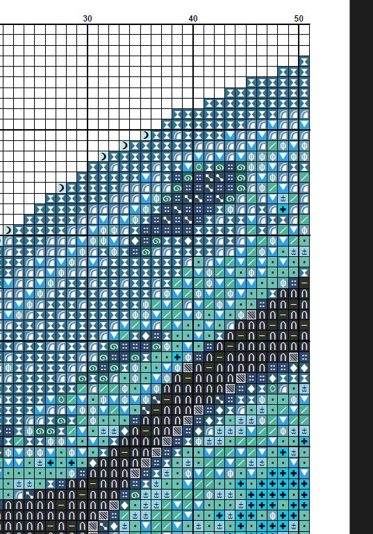 Mermaid Cross Stitch Pattern PDF, Underwater Mermaid Embroidery Design, Ocean Fantasy Cross Stitch, Mermaid Silhouette Cross Stitch Download - NuttyHappyHobby
