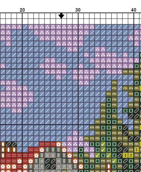Mini Landscape Cross Stitch Pattern PDF, Cottage Forest Nature Embroidery Design, Small Mountain House Cross Stitch Digital Download pdf - NuttyHappyHobby