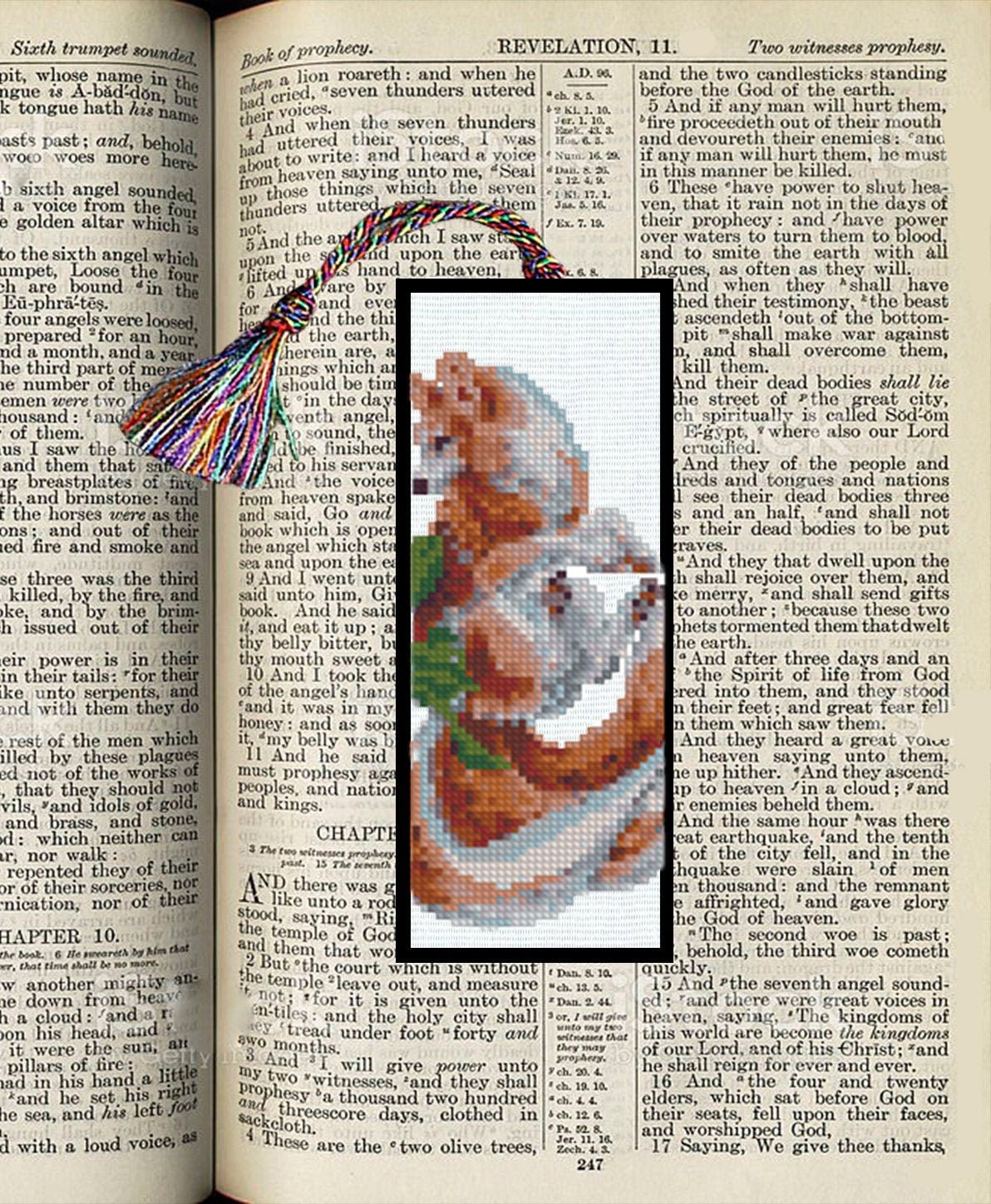 Nine Tailed Fox Cross Stitch Pattern PDF, Kitsune Embroidery Design, Japanese Fox Bookmark Pattern, Fantasy Fox Cross Stitch, Download - NuttyHappyHobby