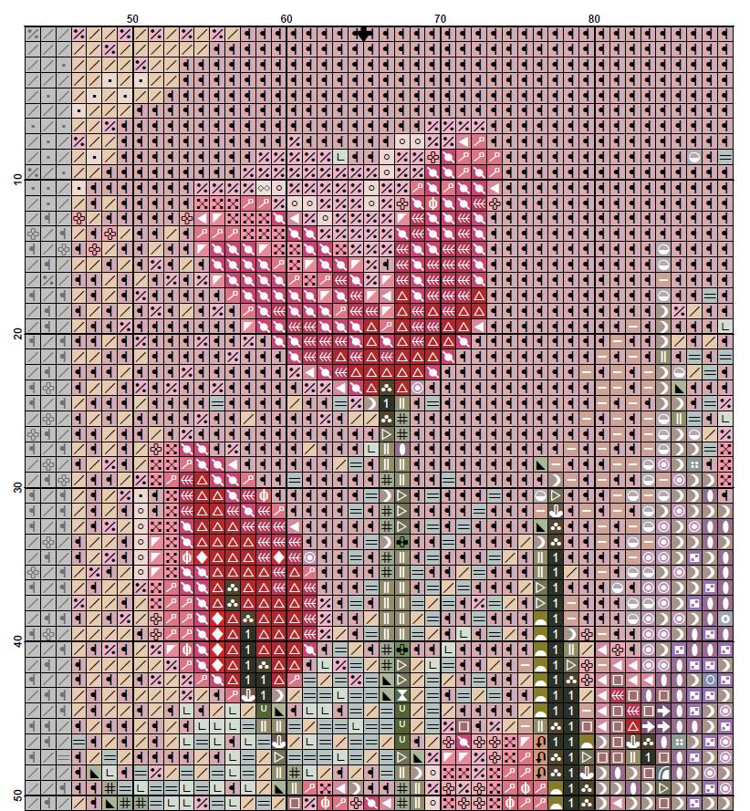 Pink Tulips Cross Stitch Pattern PDF, Watercolor Floral Embroidery Chart, Vertical Wall Art Design, Instant Download Botanical Pattern - NuttyHappyHobby