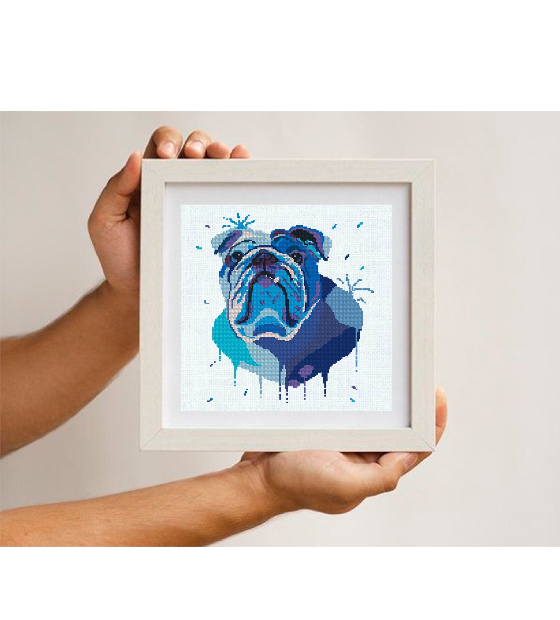 Portrait PET Embroidery digital Pet portrait watercolor, custom cat portrait, custom dog portrait, Individual order cross stitch pattern - NuttyHappyHobby