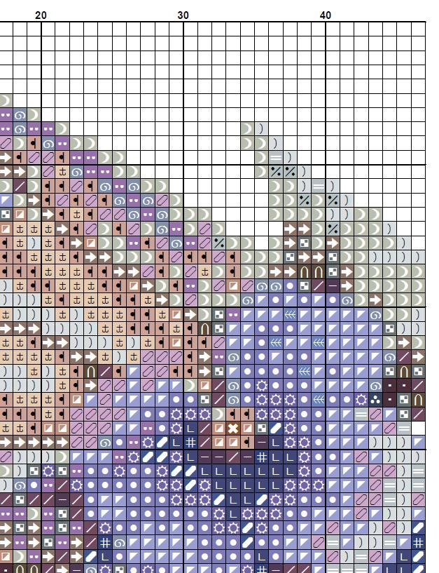 Purple Butterfly Cross Stitch Pattern PDF, Floral Butterfly Embroidery Design, Botanical Cross Stitch Chart, Spring Nature Needlepoint - NuttyHappyHobby
