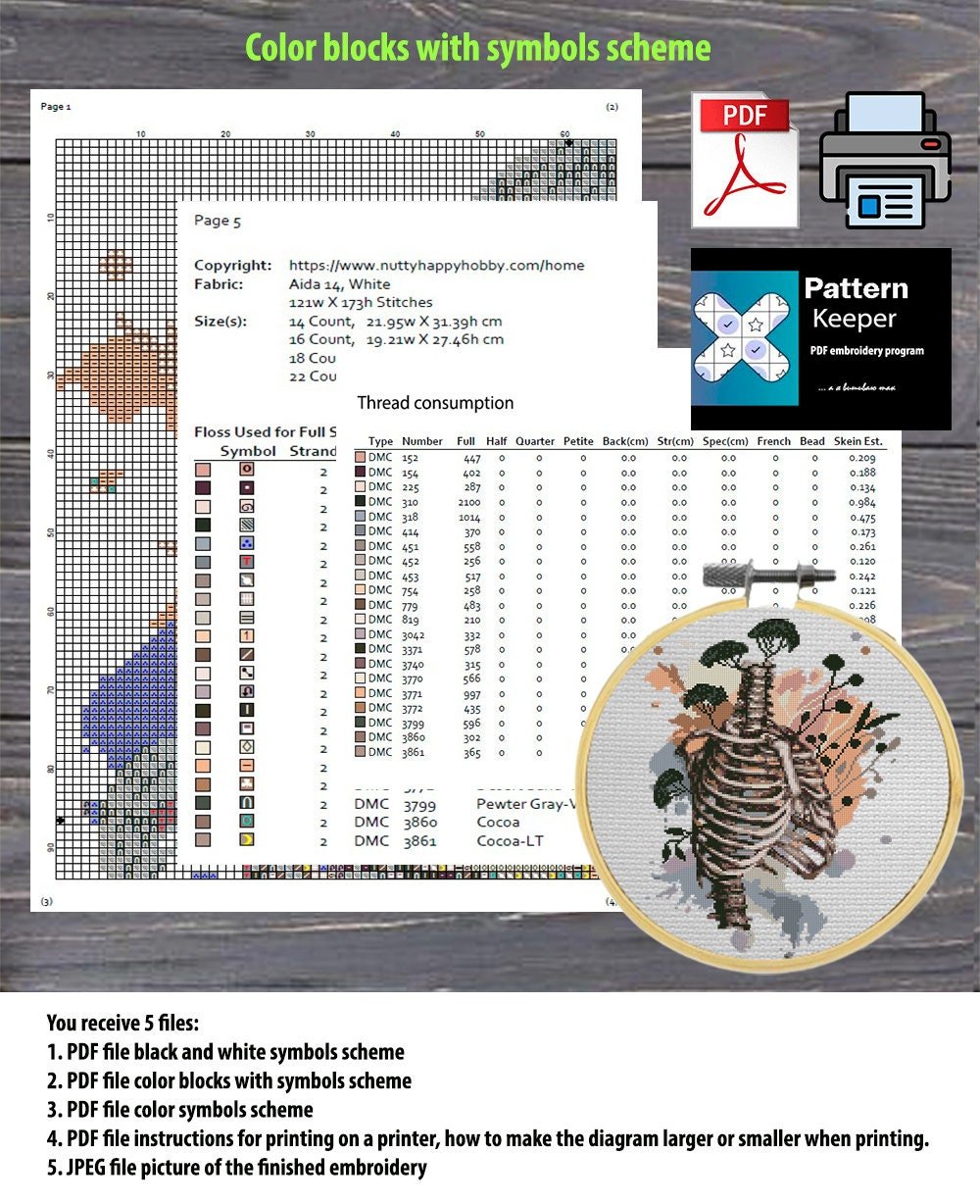 Sagittarius Cross Stitch Pattern PDF, Zodiac Archer Embroidery Design, Astrology Cross Stitch Chart, Horoscope Needlework, Instant Download - NuttyHappyHobby