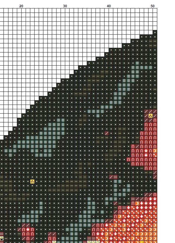 Samurai Cross Stitch Pattern PDF, Japanese Warrior Sunset Landscape Embroidery Design, Samurai Silhouette Cross Stitch Digital Download - NuttyHappyHobby