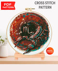 Scorpio Zodiac Cross Stitch Pattern PDF, Scorpio Astrology Embroidery Design, Scorpion Constellation Cross Stitch Chart, Celestial Horoscope - NuttyHappyHobby