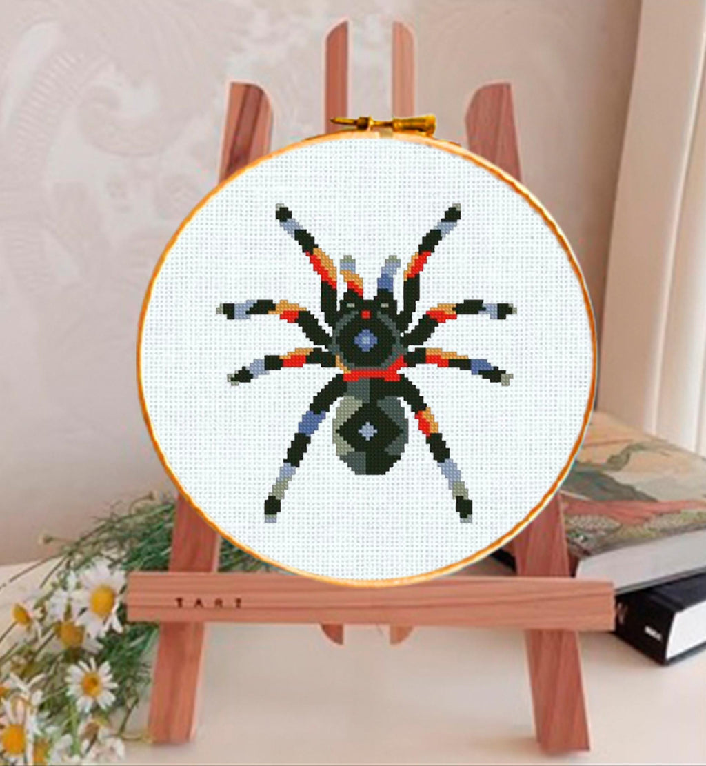 Tarantula Cross Stitch Pattern PDF, Spider Embroidery Design, Gothic Insect Cross Stitch Chart, Halloween Needlepoint Pattern, download - NuttyHappyHobby