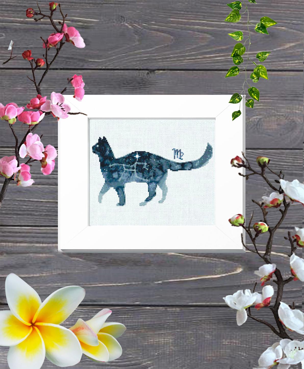 Virgo Cross Stitch Pattern PDF, Zodiac Maiden Embroidery Design, Astrology Constellation Cross Stitch Chart, Horoscope Needlework, Download - NuttyHappyHobby